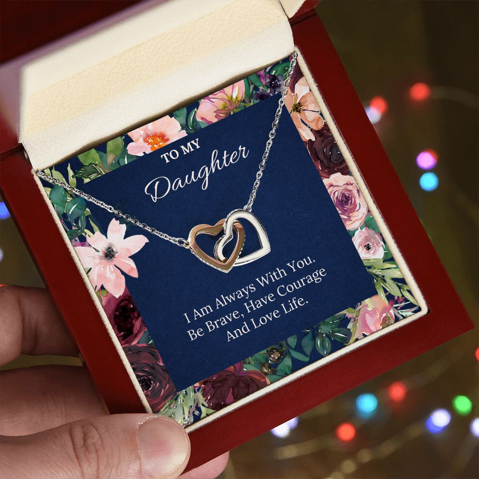 Always With You - Interlocking Hearts Necklace For Daughter
