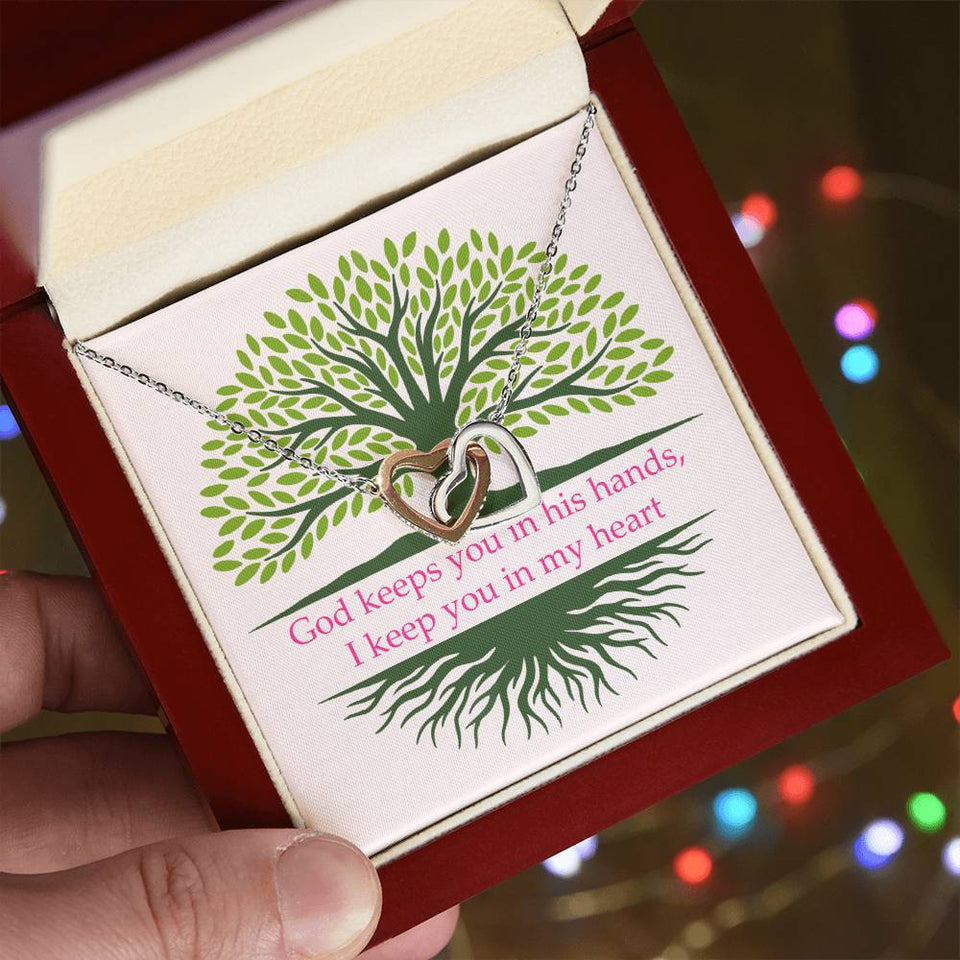 Faith Interlocking Hearts Necklace