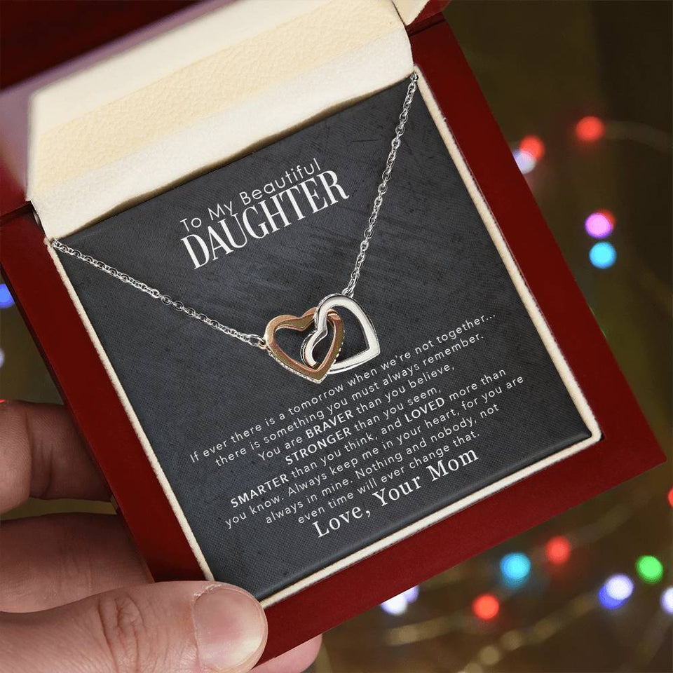 (selling-fast!) To My Daughter Love You More Than You Know  Interlocking Hearts Necklace