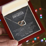 (selling-fast!) To My Daughter Love You More Than You Know  Interlocking Hearts Necklace