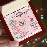 Daughter Always My Baby Girl Interlocking Hearts Necklace