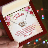Soulmate Best Friend Interlocking Hearts Necklace