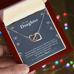 Daughter My Pride Interlocking Hearts Necklace