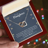 Daughter My Pride Interlocking Hearts Necklace