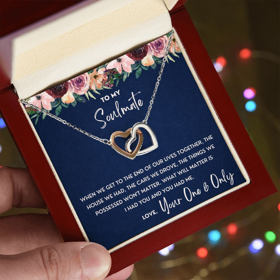 I Had You & You Had Me - Interlocking Hearts Necklace For Wife
