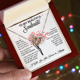 To My Beautiful Soulmate | The Day I Met You | Romantic Gift For Your Soulmate | Interlocking Hearts necklace