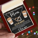 Caffeinated Mom Interlocking Hearts Necklace