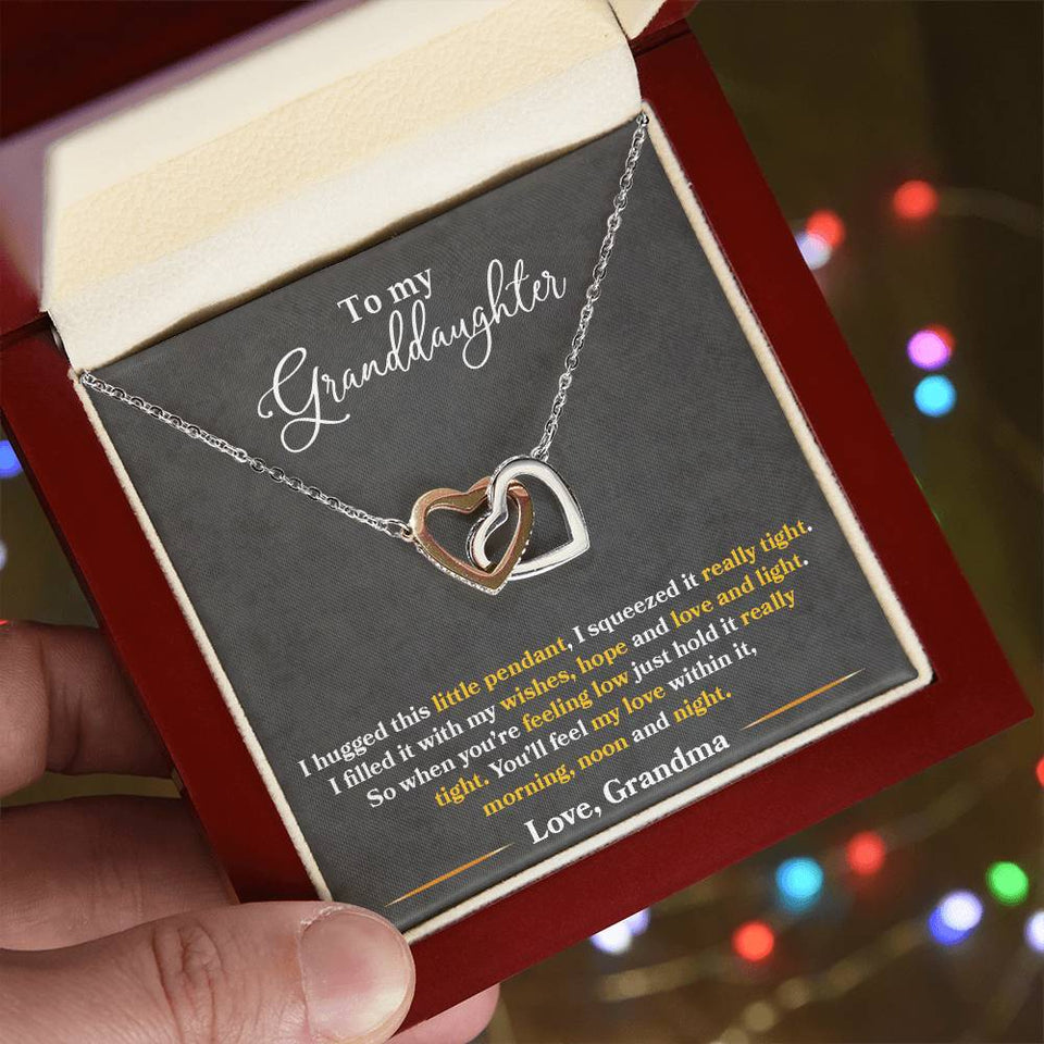 Granddaughter Hugged This Necklace Tight  Interlocking Hearts Necklace