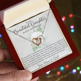 Beautiful Daughter on Your Wedding Day Interlocking Hearts Necklace