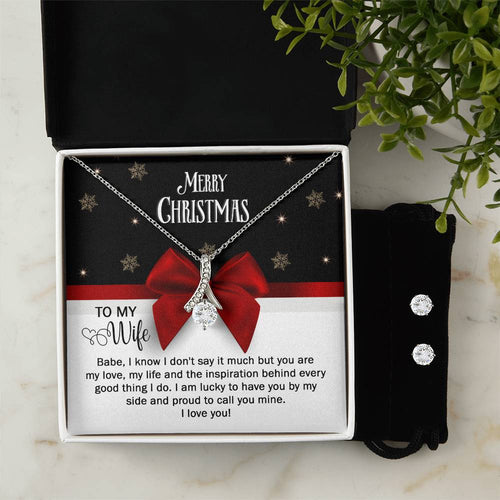Alluring Beauty Necklace Earring Set - Christmas Gift for Wife