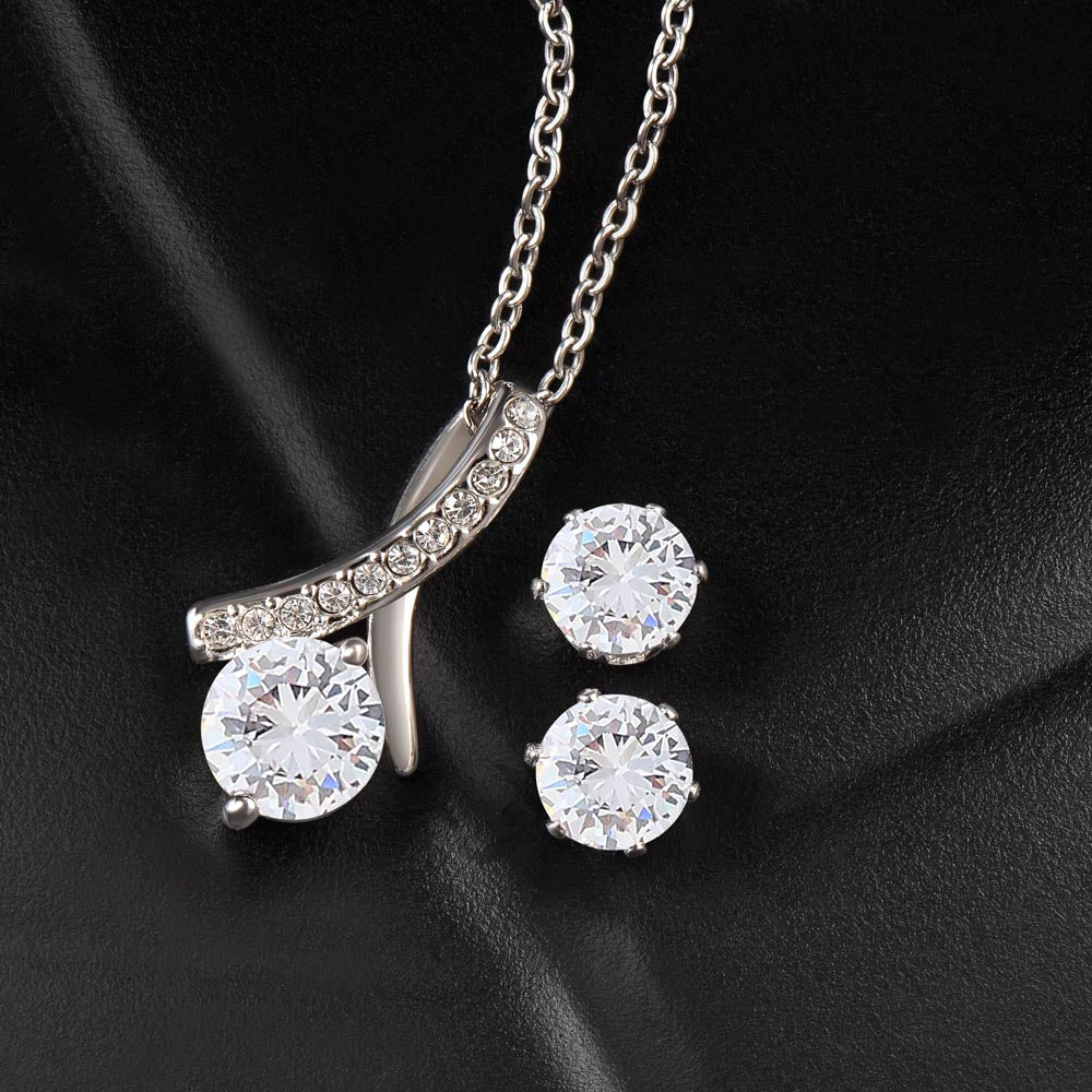 Alluring Beauty Necklace Earring Set - Christmas Gift for Wife