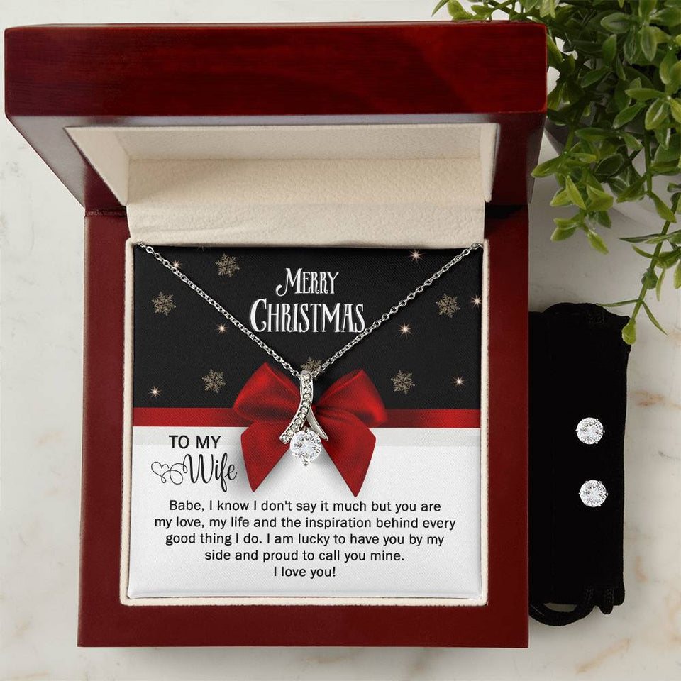 Alluring Beauty Necklace Earring Set - Christmas Gift for Wife