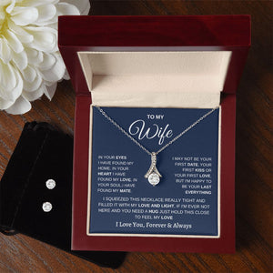 Wife Hug this close Alluring Necklace and Earring Set