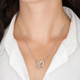 Interlocking Hearts Necklace- To My Daughter - Interlocked Hearts - I Love You