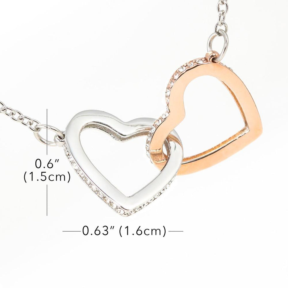 Interlocking Hearts Necklace- To My Daughter - Interlocked Hearts - I Love You