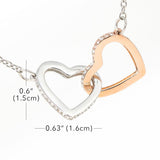 Interlocking Hearts Necklace- To My Daughter - Braver Than You Believe- Interlocked Hearts