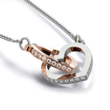 Pamaheart- Interlocking Hearts Necklace- To My Wife - Interlocked Hearts - You Complete Me