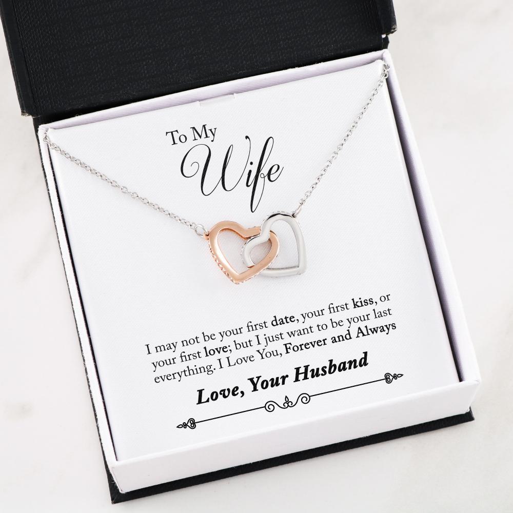 Interlocking Hearts Necklace- To My Wife - Interlocked Hearts - Forever And Always