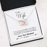 Interlocking Hearts Necklace- To My Wife - Interlocked Hearts - Forever And Always