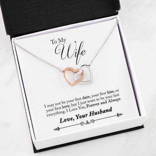 Pamaheart- Interlocking Hearts Necklace- To My Wife - Interlocked Hearts - Forever And Always