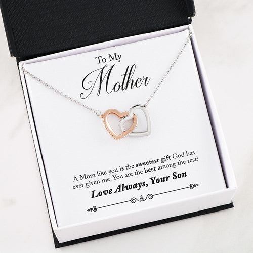 Interlocking Hearts Necklace- To My Mother - Interlocked Hearts - The Best Among The Rest