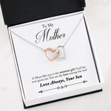 Interlocking Hearts Necklace- To My Mother - Interlocked Hearts - The Best Among The Rest