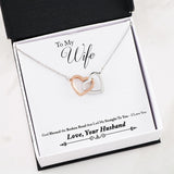 Pamaheart- Interlocking Hearts Necklace- To My Wife - Interlocked Hearts - You Guide My Pathway