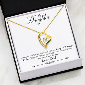 Namashops - Forever Love Necklace - To My Daughter - Forever Love - Always Here For You, Gift For Wife, For Mom, Gift For Christmas, Birthday