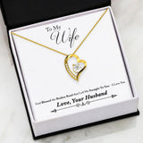 Namashops - Forever Love Necklace - To My Wife - Forever Love - You Guide My Pathway, Gift For Wife, For Mom, Gift For Christmas, Birthday
