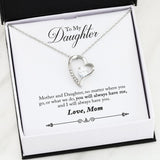 Namashops - Forever Love Necklace - To My Daughter - Forever Love - You Will Always Have Me, Gift For Wife, For Mom, Gift For Christmas, Birthday