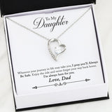 Namashops - Forever Love Necklace - To My Daughter - Forever Love - Always Here For You, Gift For Wife, For Mom, Gift For Christmas, Birthday