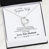 Husband to Wife - Loving You and Breathing Forever Love Necklace