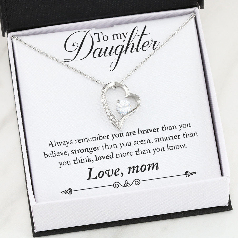 To My Daughter- Always Remember Forever Love Necklace