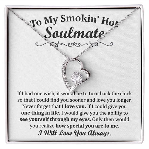 To My Smoking Hot Soulmate Forever Love Necklace Gift For Mom, necklace For Wife, Gift For Mother's Day