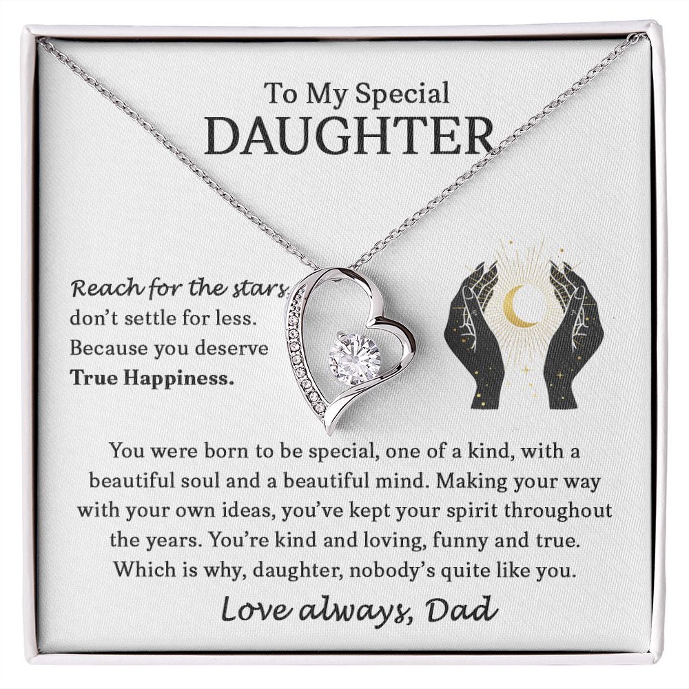To My Special Daughter | Reach For The Stars | Forever Love Necklace