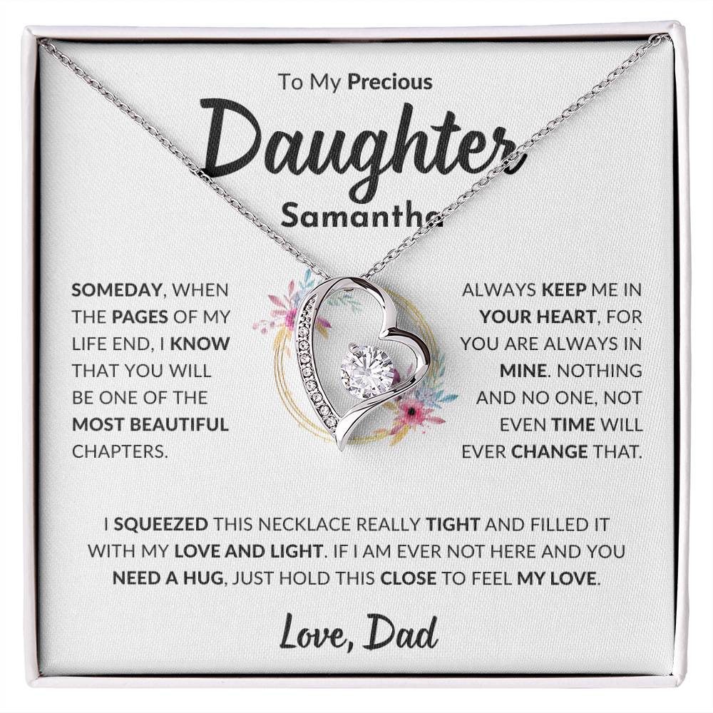 Personalized Daughter Forever Love Necklace, Birthday Gift, Graduation Gift for Her, Christmas present