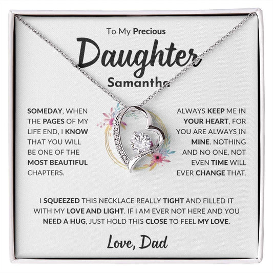 Personalized Daughter Forever Love Necklace, Birthday Gift, Graduation Gift for Her, Christmas present