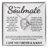 To My Soulmate - Forever Love Necklace - The Day I Met You - White Card