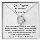 Personalized I'm sorry for Hurting You Forever Love Necklace Apology Gift for her
