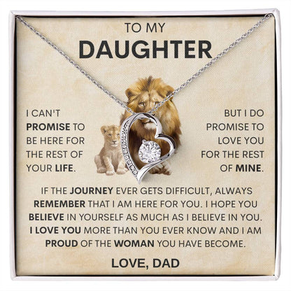 18th birthday gift for Daughter, Forever Love Necklace, Gift for Daughter 21st birthday, Wedding Day Gift for Daughter From Dad
