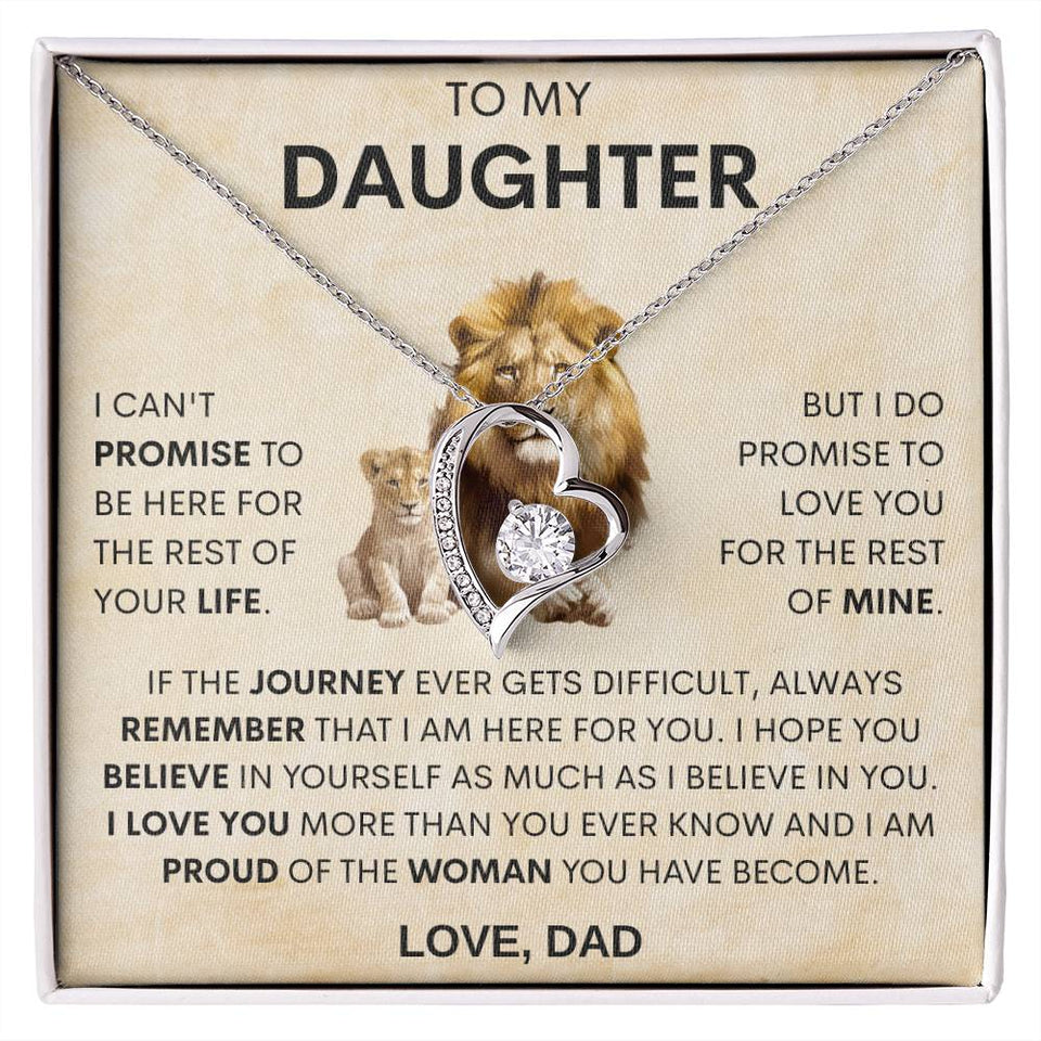 18th birthday gift for Daughter, Forever Love Necklace, Gift for Daughter 21st birthday, Wedding Day Gift for Daughter From Dad