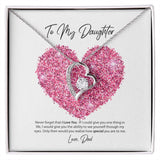 To My Daughter Love Dad Forever Love Necklace