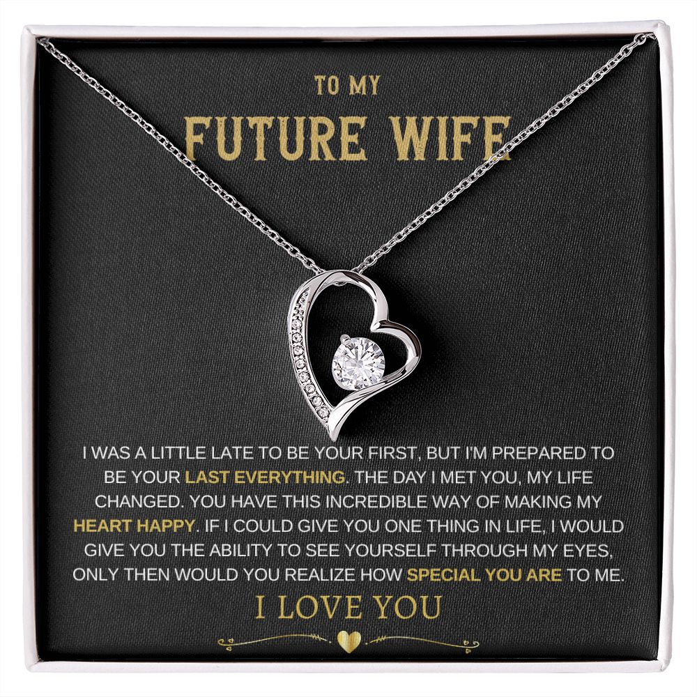 Future Wife Forever Love Necklace - Heart Happy