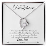 To My Daughter - Never Forget - Love Dad - Forever Love Necklace Gift For Mom, necklace For Wife, Gift For Mother's Day
