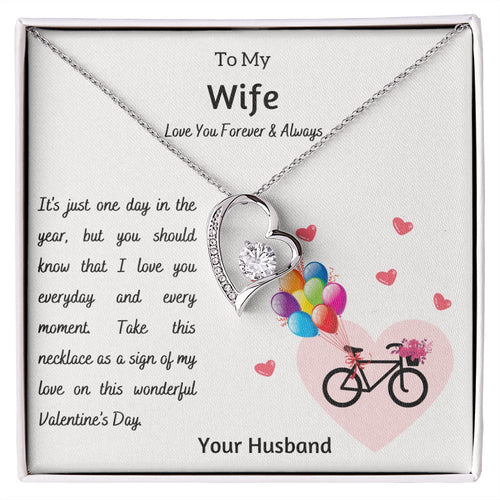 To My Wife | Your Husband | I Love you everyday Forever Love Necklace