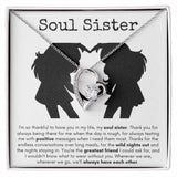 Soul Sister - Forever Love Necklace - Silhouette Gift For Mom, necklace For Wife, Gift For Mother's Day