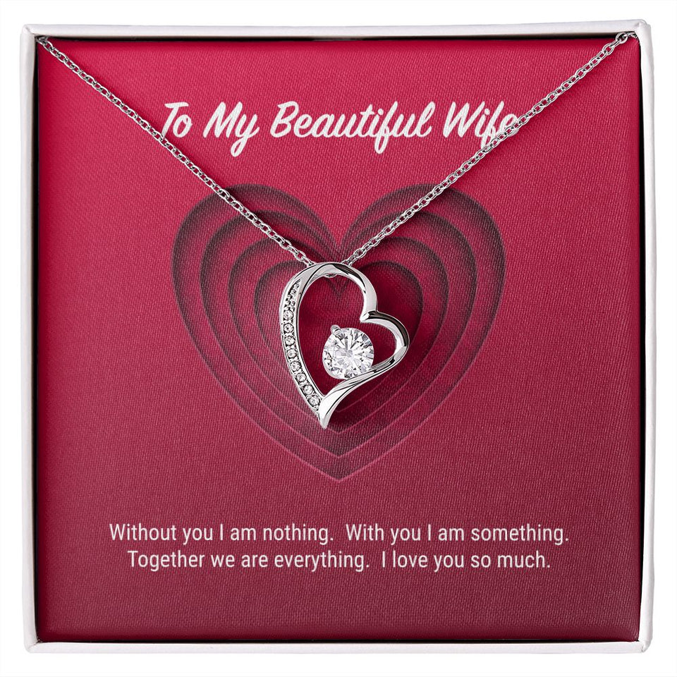To My Beautiful Wife Forever Love Necklace