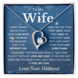Necklace for Wife from Husband - I Can't Without You, I Love You - Forever Love Necklace