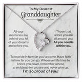My Dearest Granddaughter Gift - All You Need is Within You - Forever Love Necklace