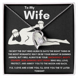 To My Wife - Forever Love Necklace - Booty Grabbin' - Black Card Gift For Mom, necklace For Wife, Gift For Mother's Day